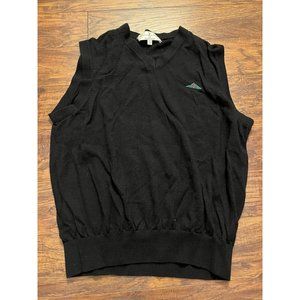 Fairway And Greene L Black Merino Wool Sweater Vest Golf